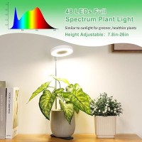 Saviler Grow Lights For Indoor Plants Full Spectrum Growing Lamp For Indoor Plants Desk Plant Light With Detachable Base Heig