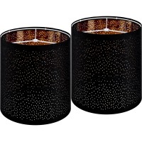 Goso Black Drum Lamp Shades Set Of 2 Small Lampshade With Laser Drilling Design 98Top 98Bottom 108Highspider Moder