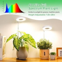 Saviler Plant Lights For Indoor Plants Full Spectrum Growing Lamp For Indoor Plants Desk Grow Light With Detachable Base Heig