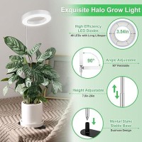 Saviler Plant Lights For Indoor Plants Full Spectrum Growing Lamp For Indoor Plants Desk Grow Light With Detachable Base Heig