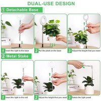 Saviler Plant Lights For Indoor Plants Full Spectrum Growing Lamp For Indoor Plants Desk Grow Light With Detachable Base Heig