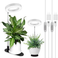 Saviler Plant Lights For Indoor Plants Full Spectrum Growing Lamp For Indoor Plants Desk Grow Light With Detachable Base Heig