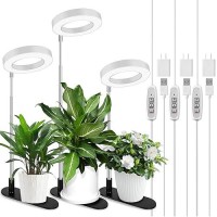 Saviler Grow Lights For Indoor Plants Full Spectrum Growing Lamp For Indoor Plants Desk Plant Light With Detachable Base Heig