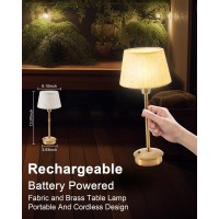 Umexus Portable Cordless Table Lamps Rechargeable 5000Mah Battery Operated 3 Level Brightness Dimmable Night Bedside Lamp Am