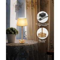 Umexus Portable Cordless Table Lamps Rechargeable 5000Mah Battery Operated 3 Level Brightness Dimmable Night Bedside Lamp Am