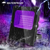 Waygor 400W Halloween Black Light Flood Lights Outdoor High Power Led Black Lights Waterproof 395Nm Uv Blacklight Floodlight Pl