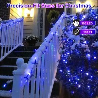 300Led String Lights Indoor Outdoor Use 8 Lighting Modes 100Ft Fairy Lights For Outside Christmas Tree Lights Outdoor Ip44 Wat