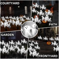 Maoyue Halloween Decorations Outdoor Halloween Lights 4Packs 24 Led Outdoor Solar Halloween Lights Scary Ghost Lights Swaying F