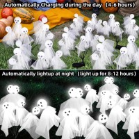 Maoyue Halloween Decorations Outdoor Halloween Lights 4Packs 24 Led Outdoor Solar Halloween Lights Scary Ghost Lights Swaying F