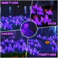 Halloween Decorations Outdoor Halloween Lights 4Packs 24 Led Outdoor Solar Halloween Lights Scary Ghost Lights Swaying Firefly