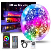 Nbbuff 100Ft Led Lights For Bedroom Rgb Led Strip Lights Music Sync Color Changing Effects Diy Cuttable Led Light Strip With R