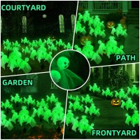 Maoyue Halloween Decorations Outdoor Halloween Lights 2Packs 12 Led Outdoor Solar Halloween Lights Scary Ghost Lights Swaying F