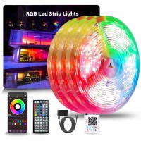 Nbbuff Led Lights For Bedroom 300Ft Rgb Led Strip Lights Music Sync Led Light Strip With Remote App Control Diy Color Chang