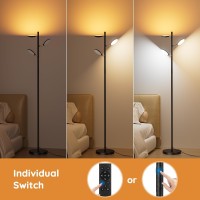 Bedee Led Floor Lamp For Living Room 30W Dimmable Standing Light With 4 Color Temperature 3 Rotatable Led Tree Floor Lamp With