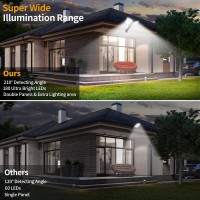 Solar Street Lights Outdoor Waterproof 3000Lm Solar Powered Security Light With Motion Sensor Remote Exterior Flood Lighting