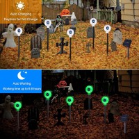 Solar Halloween Eyeball Pathway Lights Decorations Halloween Eyeball Stake Lights Set Of 5 Lighted 3D Eyeball Outdoor Waterpro