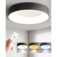 Annaror Led Flush Mount Ceiling Light With Remote Control 48W 3000K6500K Dimmable Ceiling Light Fixture Modern Led Ceiling Li