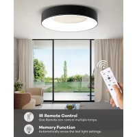 Annaror Led Flush Mount Ceiling Light With Remote Control 48W 3000K6500K Dimmable Ceiling Light Fixture Modern Led Ceiling Li