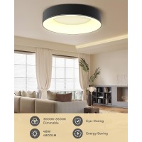 Annaror Led Flush Mount Ceiling Light With Remote Control 48W 3000K6500K Dimmable Ceiling Light Fixture Modern Led Ceiling Li