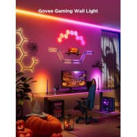 Govee Gaming Wall Light Rgbic Glide Wall Light Work With Matter Alexa And Google Assistant Diy Customized Led Wall Lighting