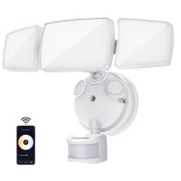 Ustellar Smart Outdoor Led Security Light 50W 5000Lm App Control Flood Light With Motion Sensor Waterproof Tunable White 2700K