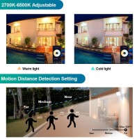 Ustellar Smart Outdoor Led Security Light 50W 5000Lm App Control Flood Light With Motion Sensor Waterproof Tunable White 2700K