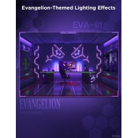 Govee X Evangelion Gaming Wall Light Rgbic Glide Wall Light Work With Matter Alexa And Google Assistant Diy Customized Led W