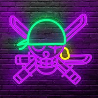 One Piece Neon Lights One Piece Zoro Neon Signs For Wall Decor Anime Zoro Skull Neon Sign Wall For Bedroom Game Room Wall Room P