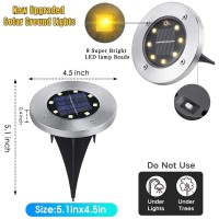 Vankada Solar Ground Lights Solar Lights Outdoor Waterproof Solar Garden Lights For Yard Pathway Landscape Lighting For Pathway