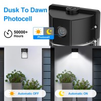 30W Mini Led Wall Pack Light With Dusk To Dawn Photocell 5000K Wall Pack Light Outdoor Led Ac120V 3600Lm Waterproof Outdoor Co