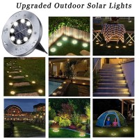 Vankada Solar Ground Lights Solar Lights Outdoor Waterproof Solar Garden Lights For Yard Pathway Landscape Lighting For Pathway