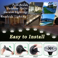 Vankada Solar Ground Lights Solar Lights Outdoor Waterproof Solar Garden Lights For Yard Pathway Landscape Lighting For Pathway