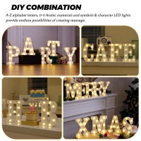 Tehibien Led Light Up Marquee Letters Battery Powered Decorative Led Letter Lights 26 Alphabet Light Up Letters For Wedding Bi