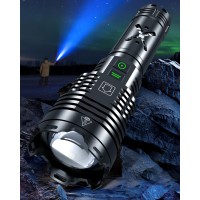 Super Bright Rechargeable Flashlights 2000000 High Lumens Waterproof Tactical Powerful Led Flashlight Battery Powered With 6 Mod