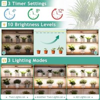 Lbw Grow Light Strip For Indoor Plants Full Spectrum Plant Lights For Indoor Growing With 10 Brightness Levels Timer 4812 H