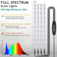 Lbw Grow Light Strip For Indoor Plants Full Spectrum Plant Lights For Indoor Growing With 10 Brightness Levels Timer 4812 H