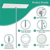 Lordem Grow Lights For Indoor Plants Full Spectrum Tall Plant Lights For Indoor Growing 65 Inch Height Adjustable Growing Lamp