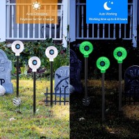 Outdoor Halloween Decorations Solar Pathway Lights 5 Pack 3D Eyeball Lights With 2 Modes Waterproof Solar Halloween Stake Lig