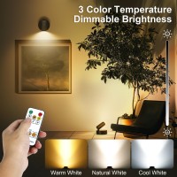 Wireless Led Spotlight Indoor With Remote Uplighting Indoor With Rechargeable Battery Operated 3Cct Picture Light With Timerd