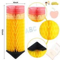 Retisee 12 Pcs Pencil Hanging Honeycomb Back To School Classroom Decorations Hanging Honeycomb Ceiling Party Decorations Pencil