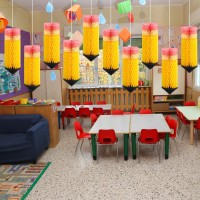 Retisee 12 Pcs Pencil Hanging Honeycomb Back To School Classroom Decorations Hanging Honeycomb Ceiling Party Decorations Pencil