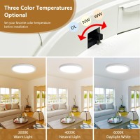 12Pk 12 Inch Led Flush Mount Ceiling Light 24W 2520Lm 3000K4000K6000K Cct Selectable 09Inch Super Slim Led Ceiling Light