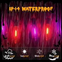 Led Outdoor Halloween String Lights 10Ft Halloween Decorations Lights With 10 Led Orange And Purple Bulbs Hanging Patio Lights