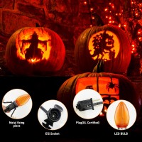 4 Pack Accessory Cord With One Led Orange Light Bulb 6Ft Black Cord Halloween Night Lights With Onoff Switch Plugs C7 Clips I