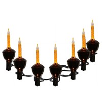 Halloween Bubble Lights Outdoor 11Ft Vintage Halloween Decorations Lights With 8 Black Bubble Lights And Orange Glitter Plug In