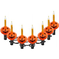 Halloween Pumpkin Bubble Lights 11Ft Outdoor Halloween Decorations String Lights With 8 Jack O Lantern Pumpkin Bubble Lights