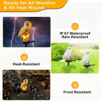 Kimhy Owl Solar Lights Outdoor Garden Owl Solar Light Waterproof Maintain Of 10 Hours Lighting Solar Lights Outdoor Owl For Ya