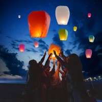 Paper Lanterns To Releasein Memory 16 Pack Colored Chinese Lanterns Easy To Use Paper Lanterns Were The Highlight Of Party C