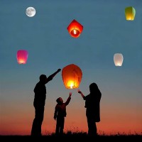 Paper Lanterns To Releasein Memory 16 Pack Colored Chinese Lanterns Easy To Use Paper Lanterns Were The Highlight Of Party C