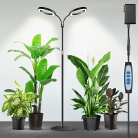 Garpsen Halo Grow Lights Dualhead Full Spectrum Led Plant Lights For Indoor Growing With Stand 3 Color Modes Grow Lamp With T